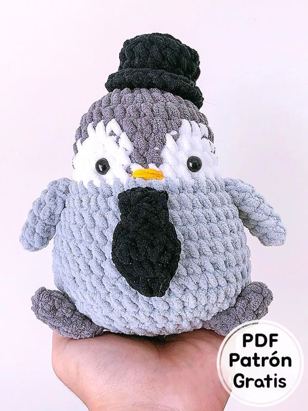 Amigurumi Pingüino Emperador PDF Patrón Gratis