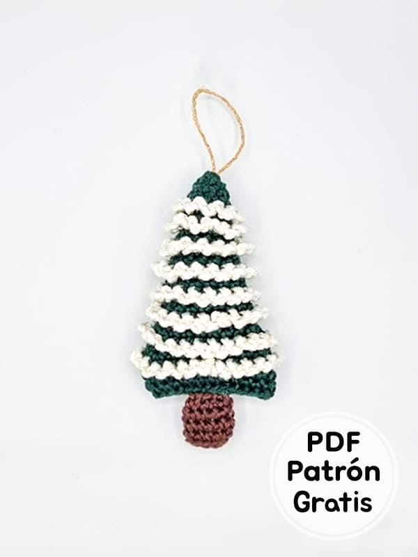 Árbol Amigurumi Navidad Ornamento PDF Patrón Gratis