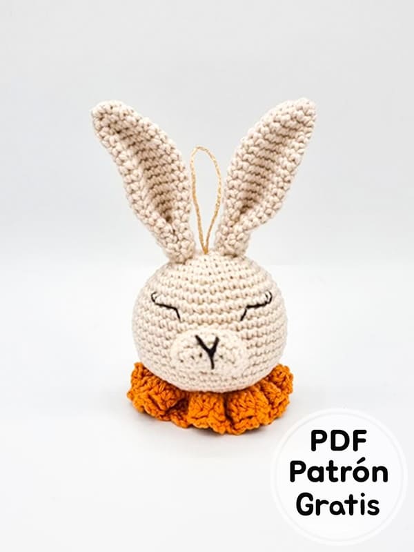 Conejo Amigurumi Ornamento PDF Patrón Gratis