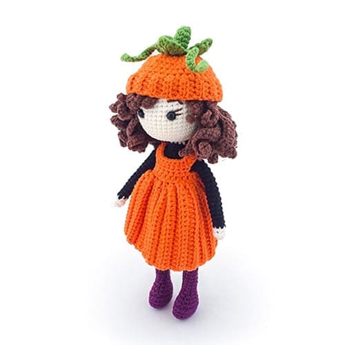 Muñeca Amigurumi Calabaza PDF Patrón Gratis