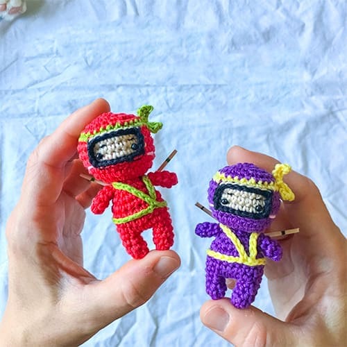 Ninja Muñeca Amigurumi PDF Patrón Gratis