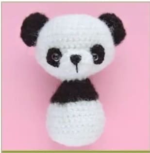 Panda Kawaii Amigurumi PDF Patrón Gratis 