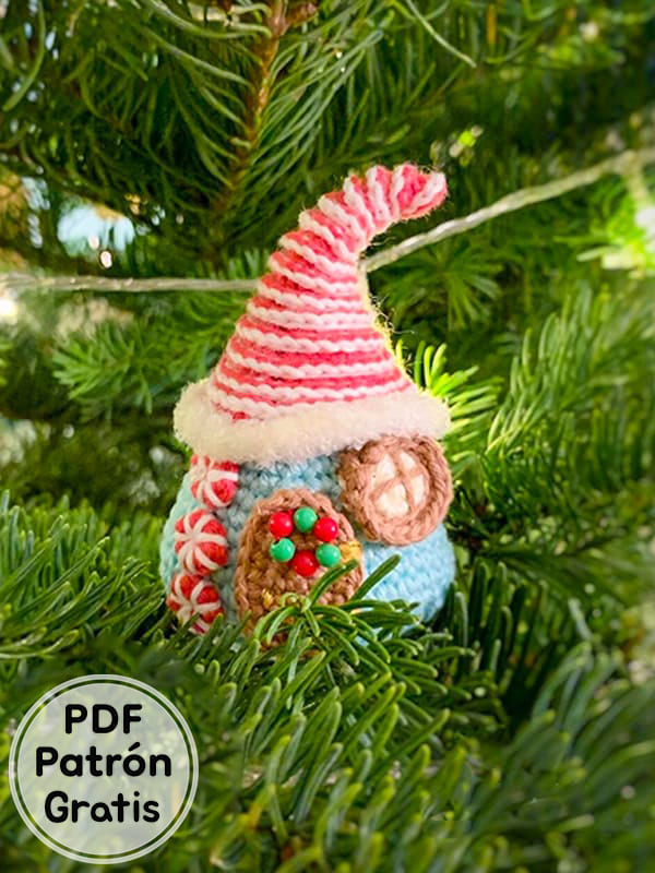 Amigurumi Navidad Ornamento Hogar PDF Patrón Gratis 
