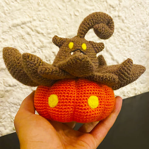 Halloween Amigurumi Pokemon Pumpkaboo PDF Patrón Gratis