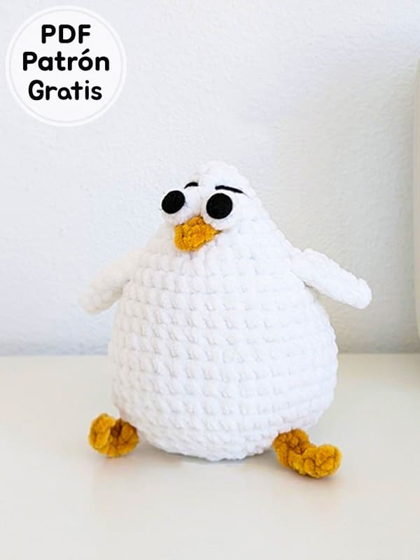 Pajaro Amigurumi Gaviota PDF Patrón Gratis