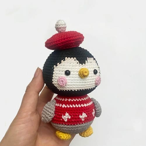 Pingüino Amigurumi Navidad Patrón Gratis