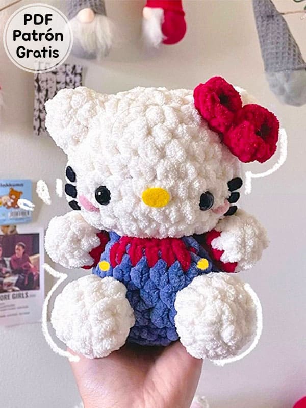 Bebé de Peluche Hello Kitty Amigurumi Patrón Gratis