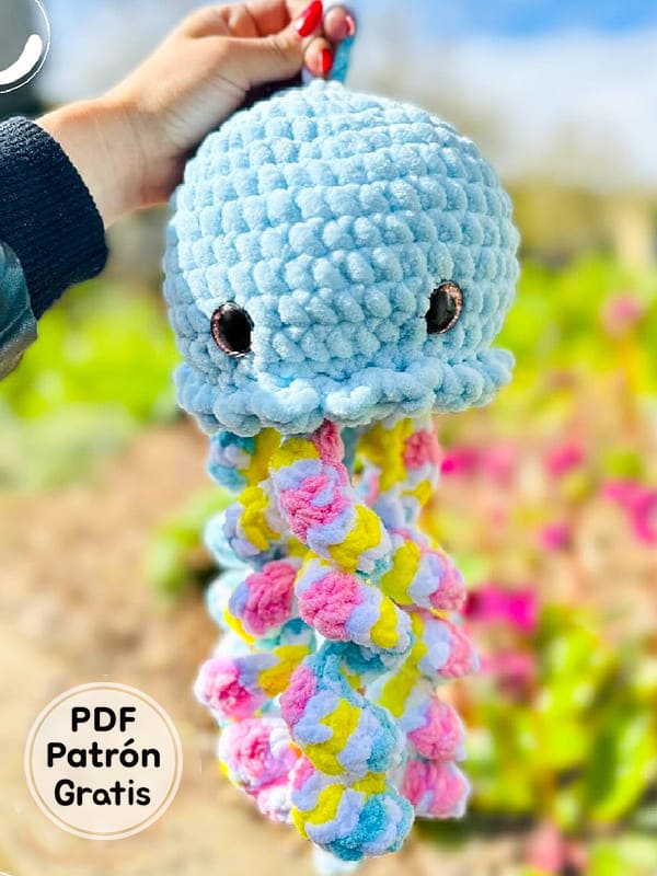 Colores de Primavera Pulpo Amigurumi Patrón Gratis PDF