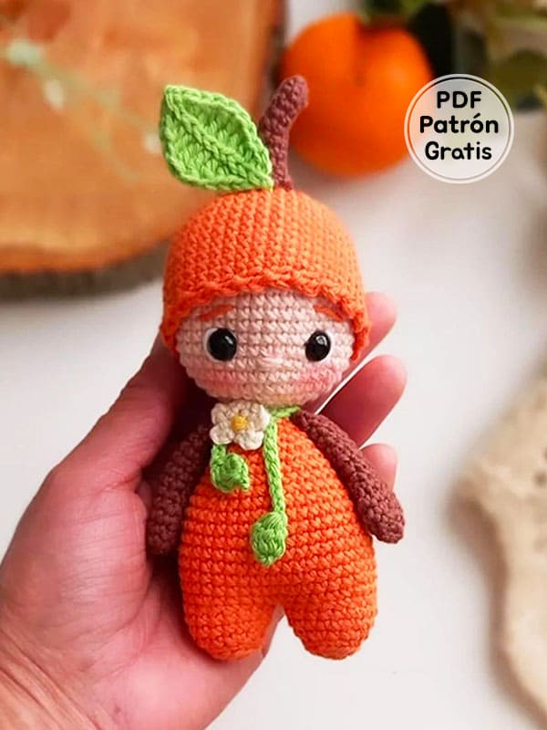 Bebé Naranja Patrón Amigurumi Muñeca Gratis PDF