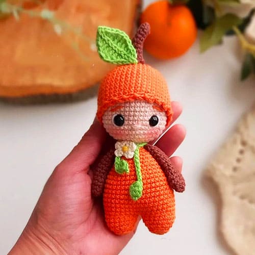 Bebé Naranja Patrón Amigurumi Muñeca Gratis PDF