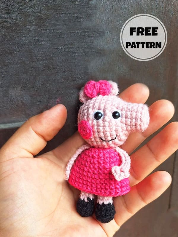 La Peppa Pig Patron Amigurumi Llavero PDF Gratis