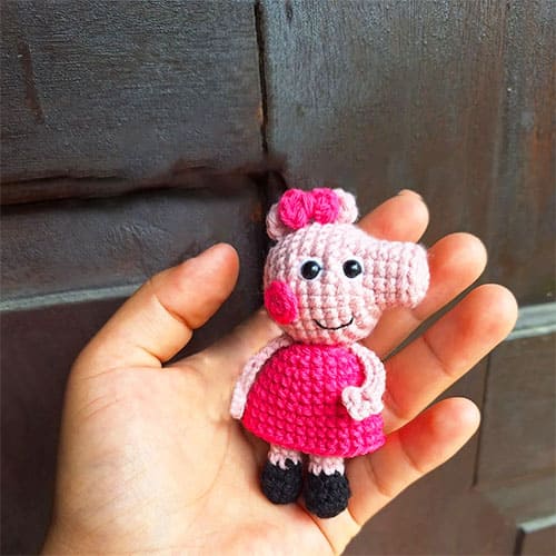 La Peppa Pig Patron Amigurumi Llavero PDF Gratis