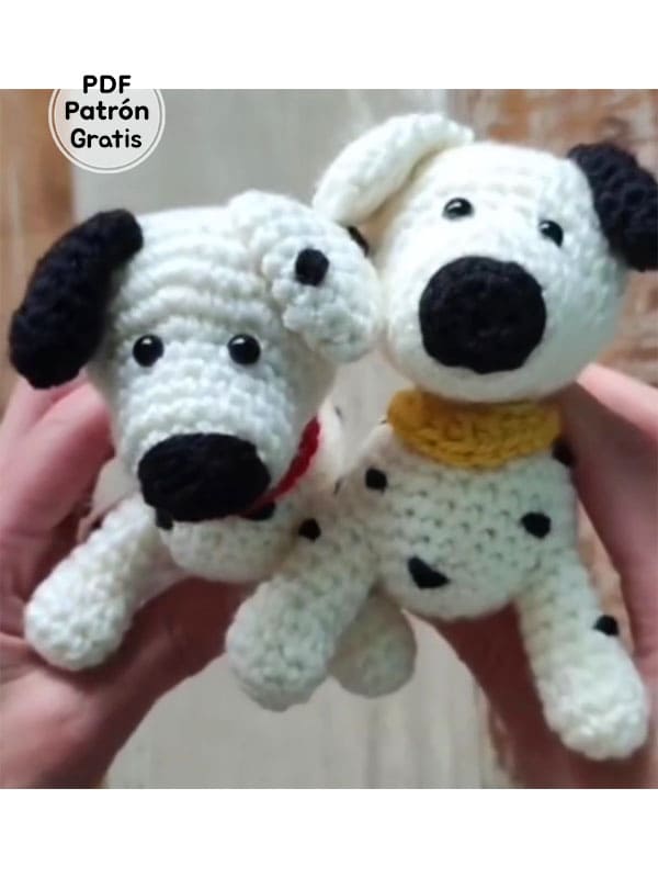 Dálmata Perrito Amigurumi Patron Gratis PDF