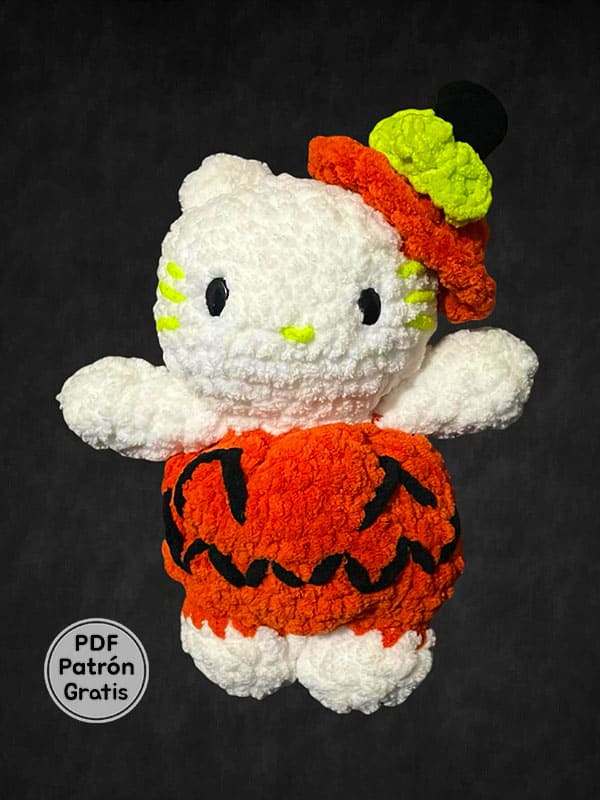 Hello Kitty Calabaza Gato Amigurumi Patron​ PDF