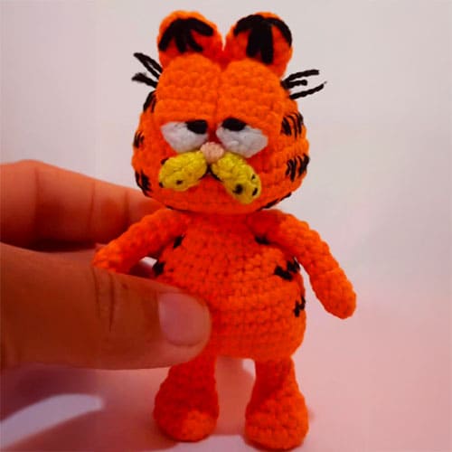 Llavero Garfield Mini Gato Amigurumi​ PDF Patron Gratis