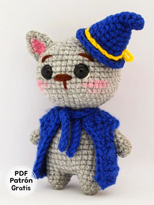 Mago Lindo Amigurumi Gato Facil​ PDF Patron Gratis