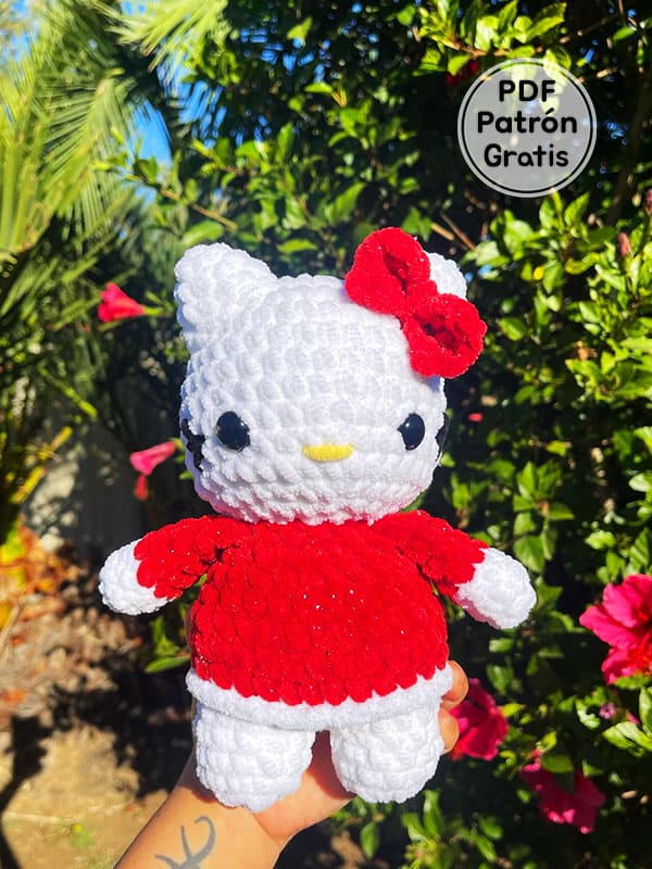 Papá Noel Hello Kitty Amigurumi Patrón Gratis​ PDF 