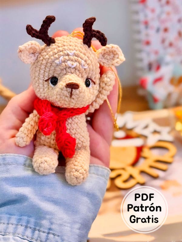 Reno Amigurumi Navidad PDF Patron Gratis 